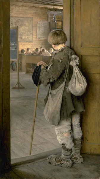 At the School Door av Nikolai Bogdanov-Belsky