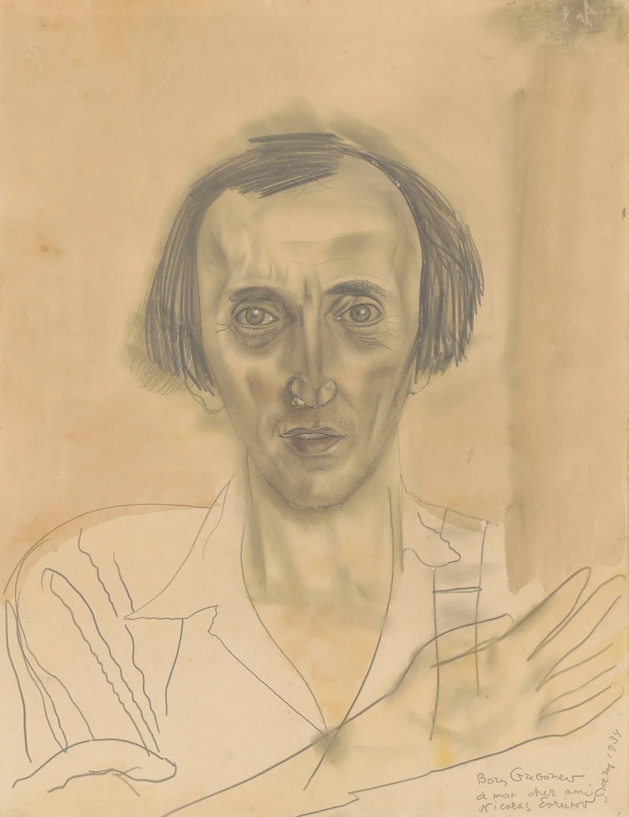 Portrait de Nicolas Evreinoff av Boris Grigoriev