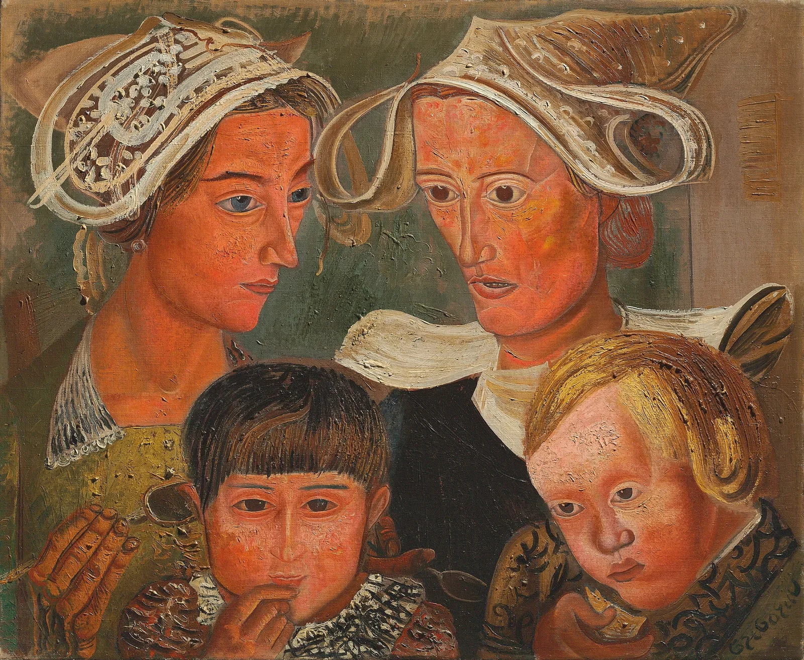 Two mothers av Boris Grigoriev