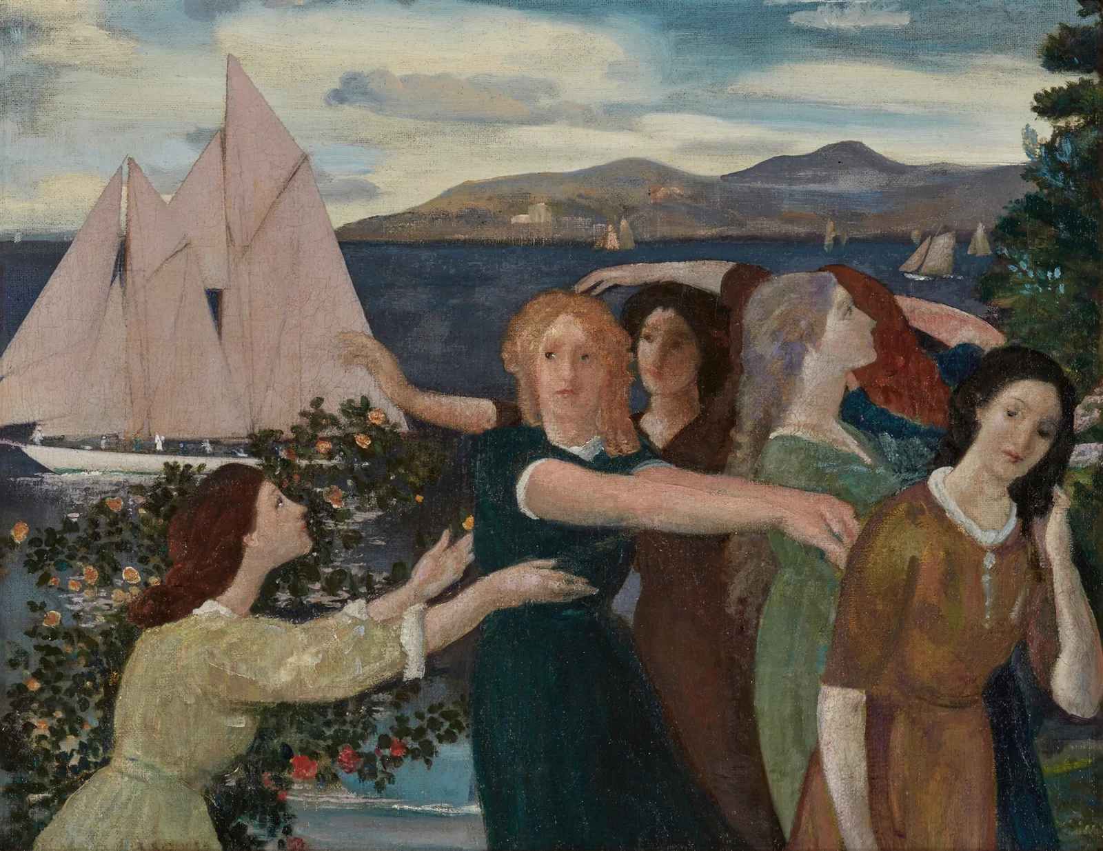 Across The Harbor av Arthur Bowen Davies