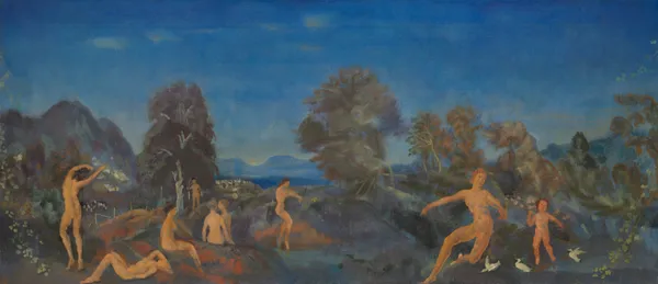 Hermes and the Infant Dionysus av Arthur Bowen Davies