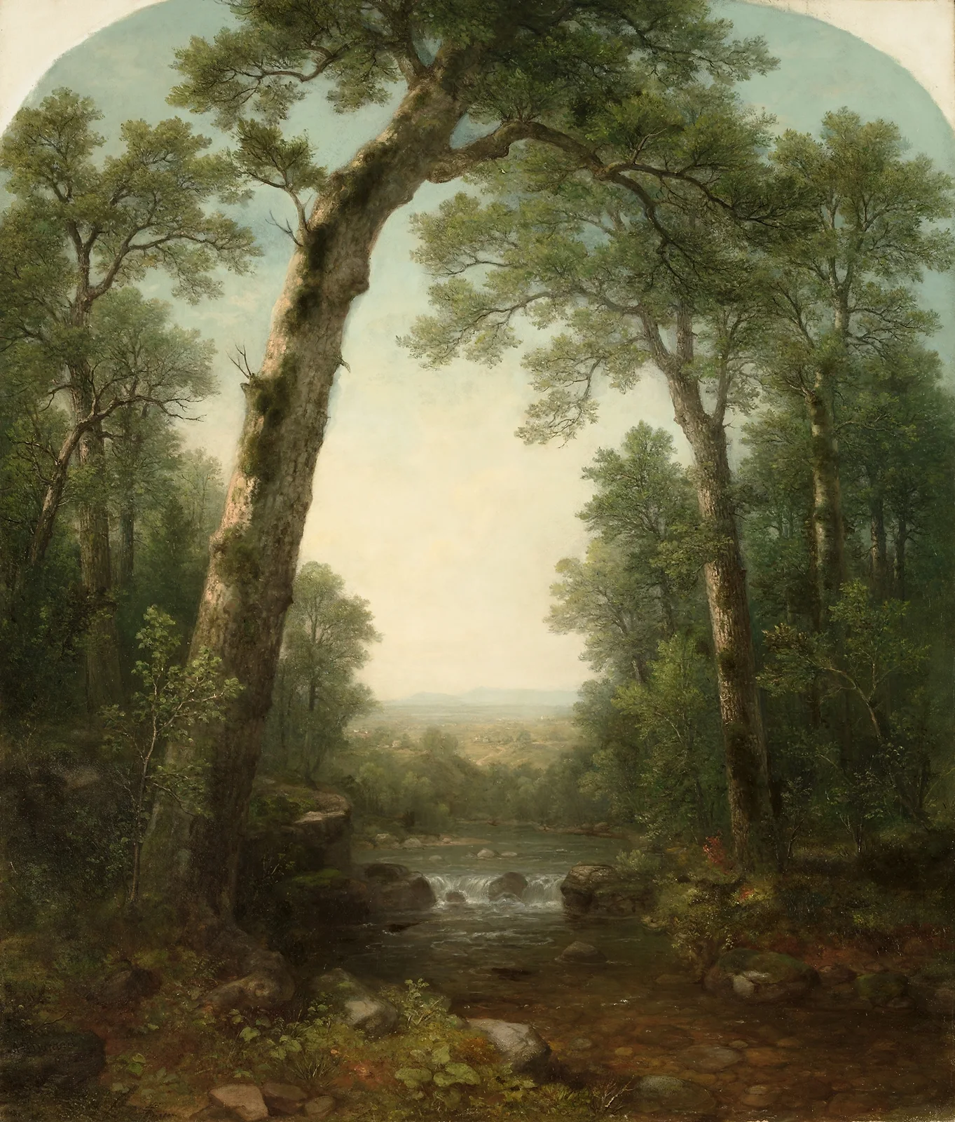 Forest Stream with Vista av Asher Brown Durand
