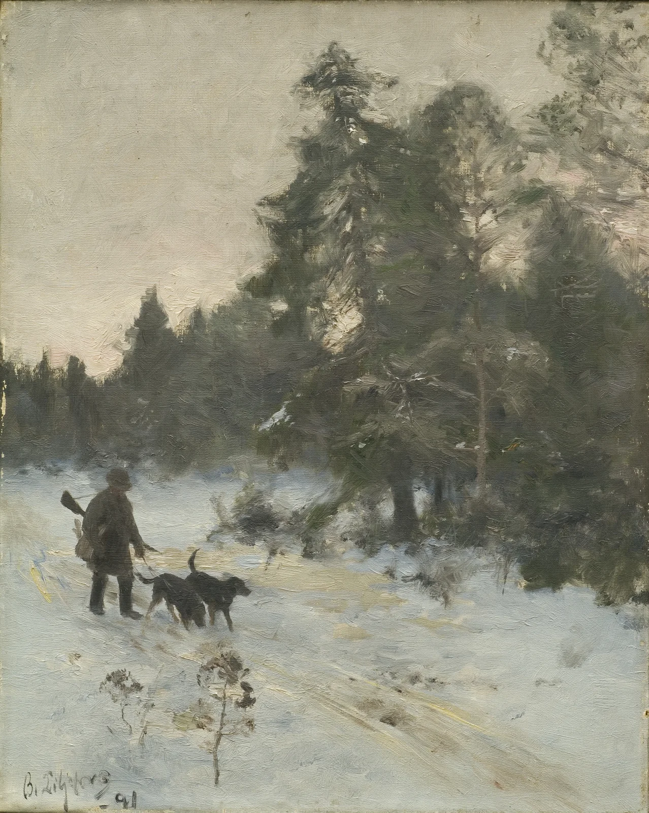 The Hunter av Bruno Liljefors