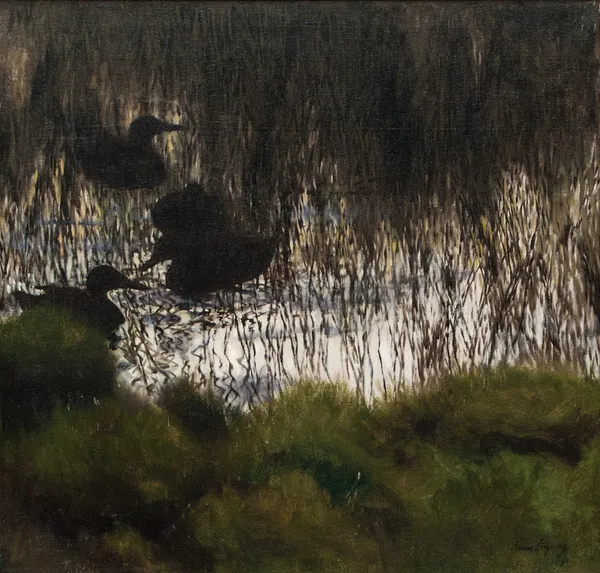 Wild Ducks in Reeds av Bruno Liljefors