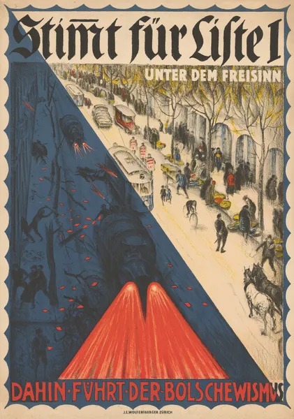 Stimmt für Liste 1 – Unter dem Freisinn ; Dahin führt der Bolschewismus av Burkhard Mangold
