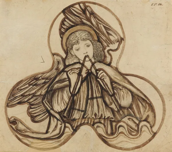 Angel Playing on Pipes av Sir Edward Coley Burne-Jones