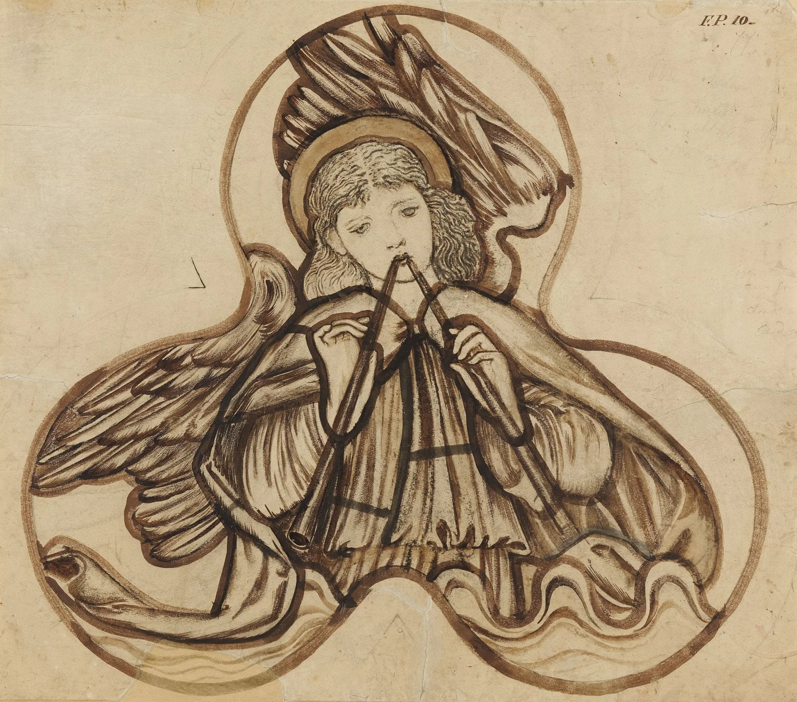 Angel Playing on Pipes av Sir Edward Coley Burne-Jones