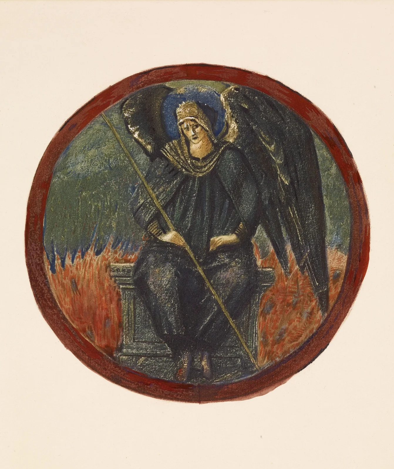 Black Archangel av Sir Edward Coley Burne-Jones