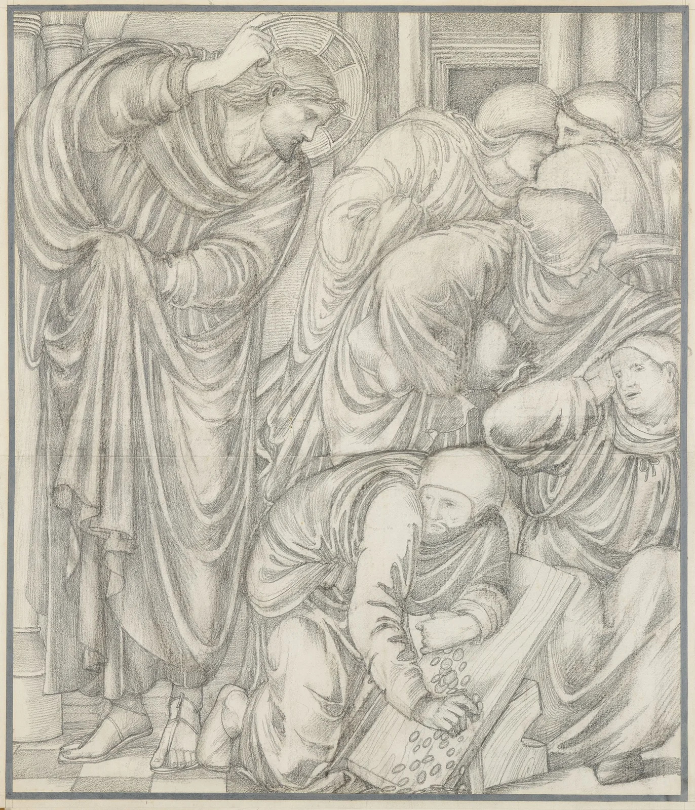 Christ Cleansing the Temple av Sir Edward Coley Burne-Jones