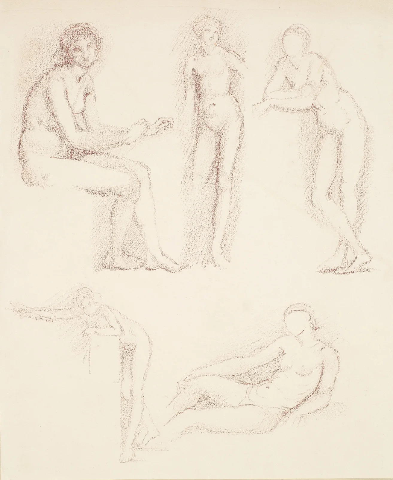 Female Nude – Five Studies av Sir Edward Coley Burne-Jones