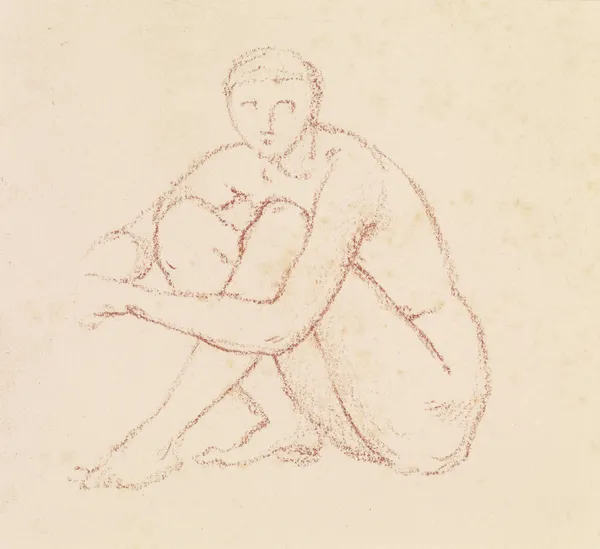 Female Nude – Study of a seated Figure av Sir Edward Coley Burne-Jones