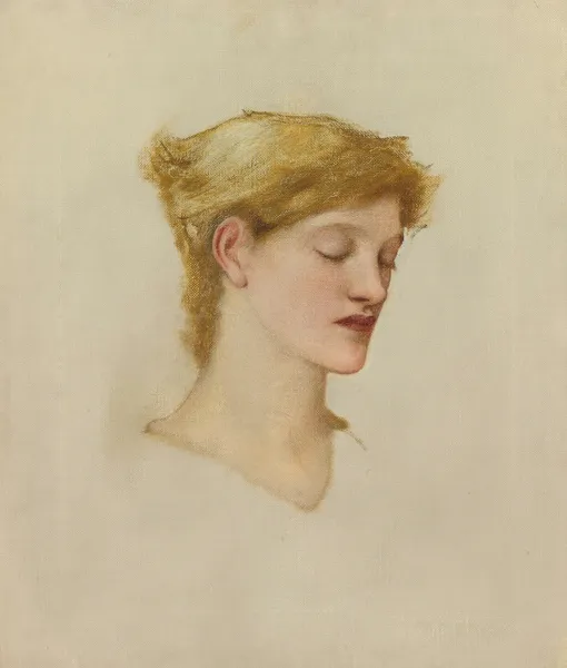 Head Of A Woman – nr 1 av Sir Edward Coley Burne-Jones