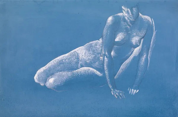Sketchbook – Nude Study of Medusa for ‘The Death of Medusa I’ av Sir Edward Coley Burne-Jones
