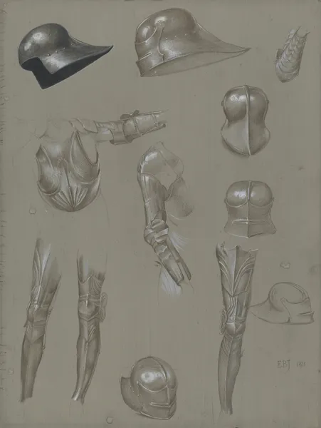 Studies of a Suit of Armor av Sir Edward Coley Burne-Jones