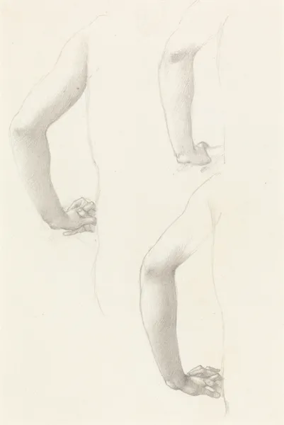 Studies of an Arm and Hands av Sir Edward Coley Burne-Jones