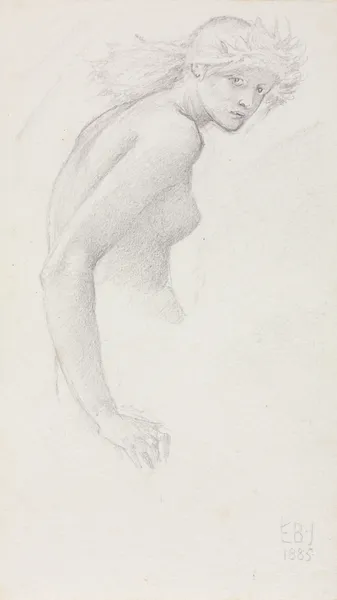 Study of a Female Figure av Sir Edward Coley Burne-Jones
