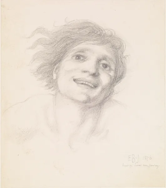 The Car of Love or Love’s Wayfaring – Study of a Man’s Head av Sir Edward Coley Burne-Jones
