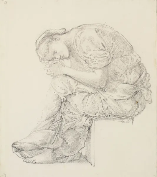 The Lament – Study for the Figure on the Right av Sir Edward Coley Burne-Jones