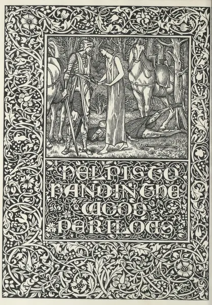 The well at the world’s end – Help is to hand in the wood perilous av Sir Edward Coley Burne-Jones