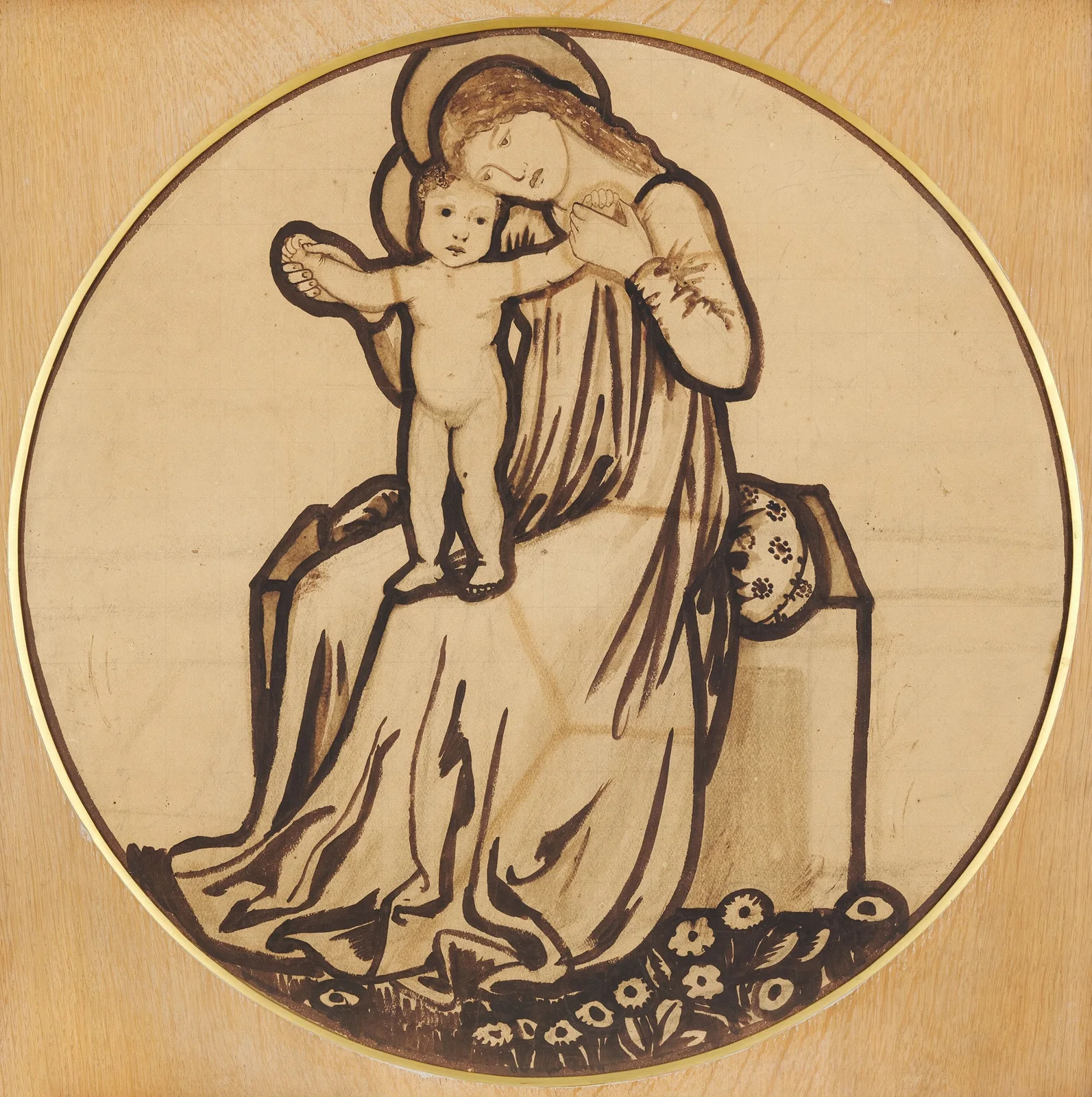 Virgin and Child av Sir Edward Coley Burne-Jones