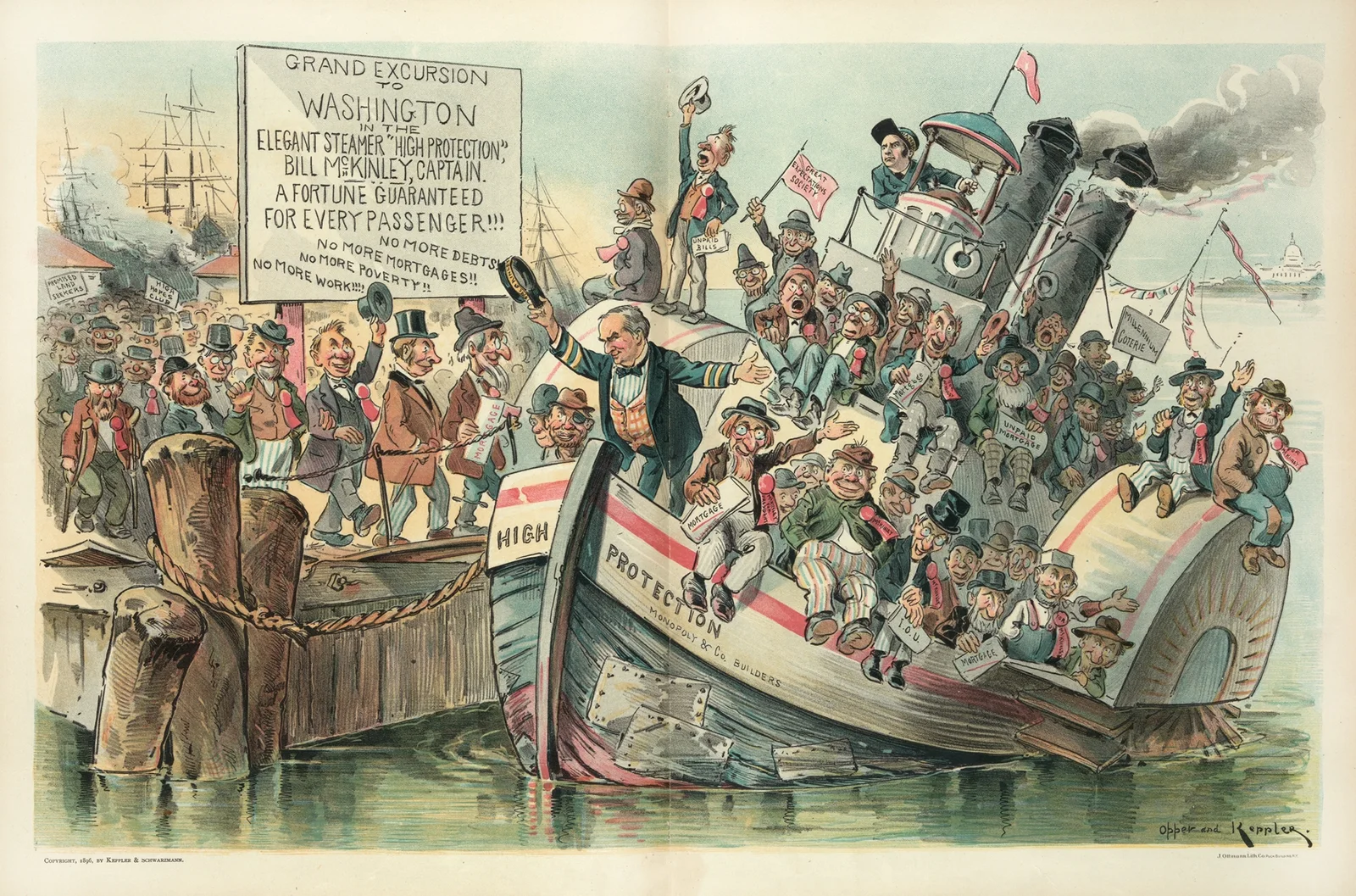 All aboard for the millennium! av Frederick Burr Opper