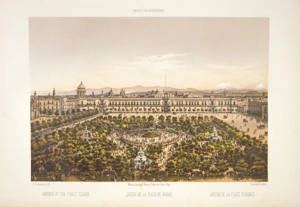 Garden in the public square. av C. Castro
