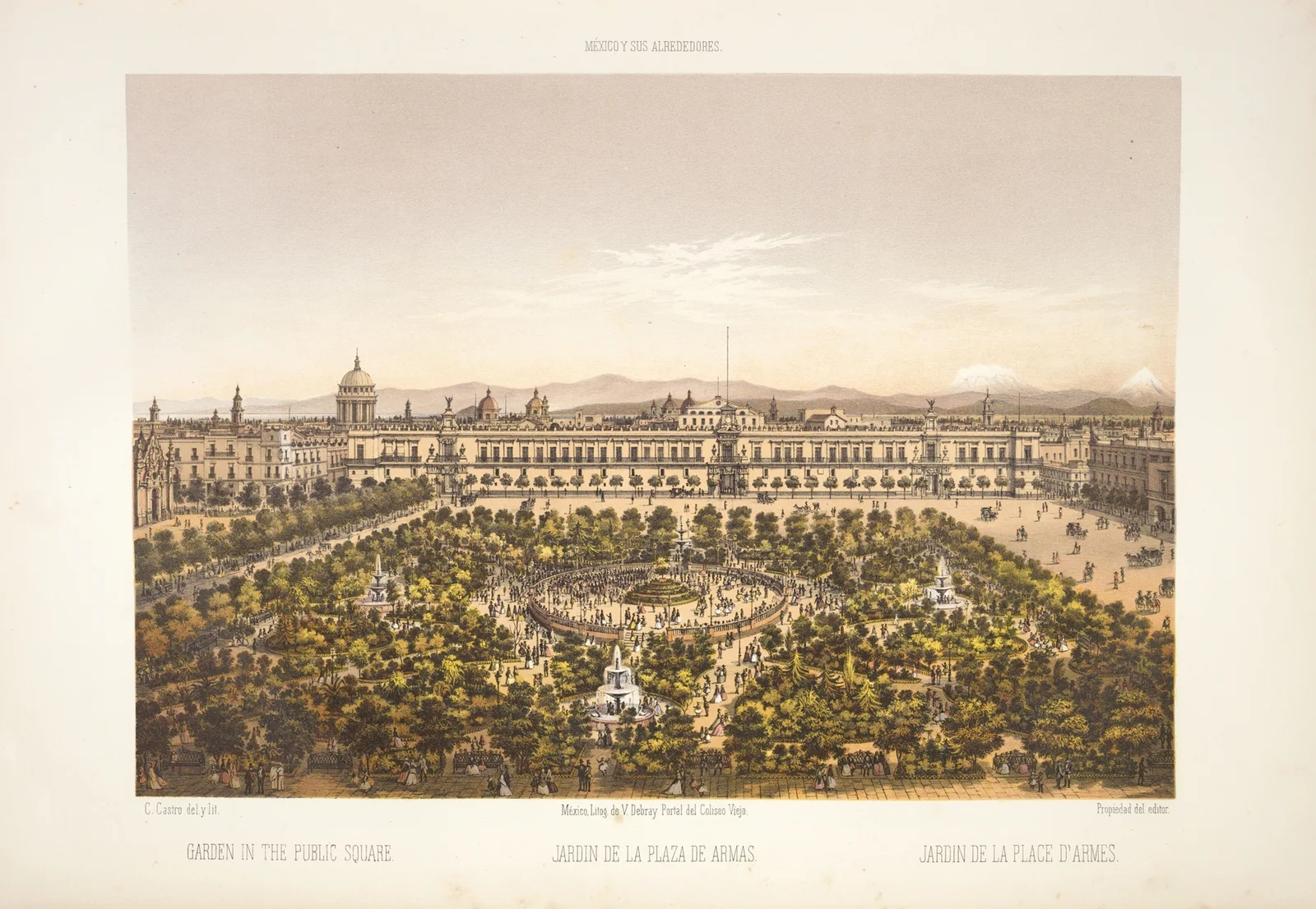 Garden in the public square. av C. Castro