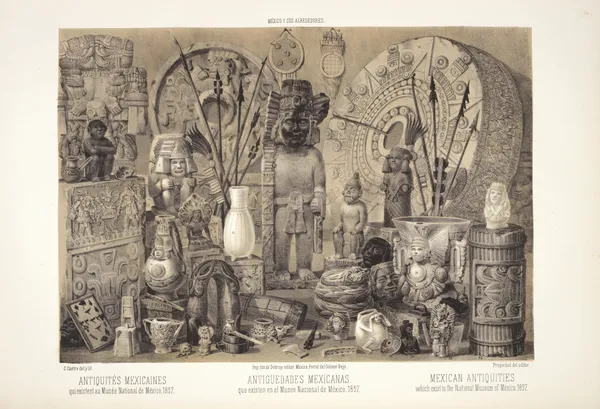 Mexican antiquities, which exist in the National Museum of México, 1857 av C. Castro
