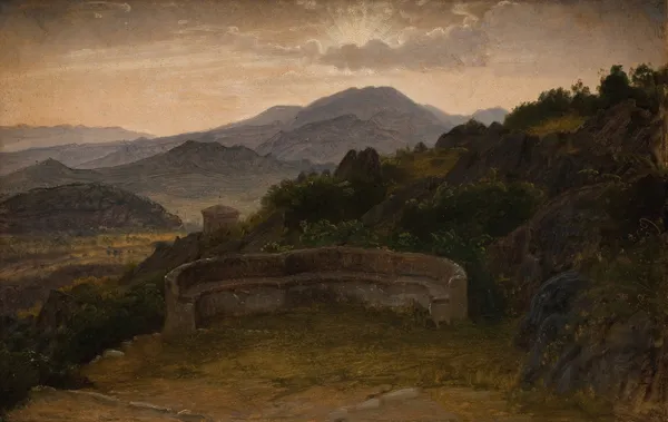 Landscape near Subiaco. Sunset av P. C. Skovgaard