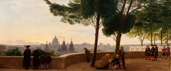 View from Monte Pincio Hill in Rome av P. C. Skovgaard