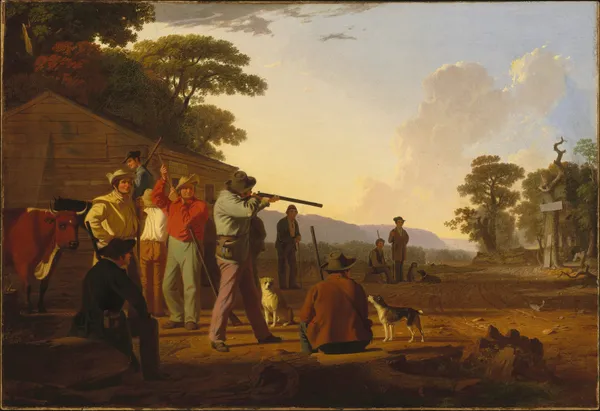 Shooting for the Beef av George Caleb Bingham