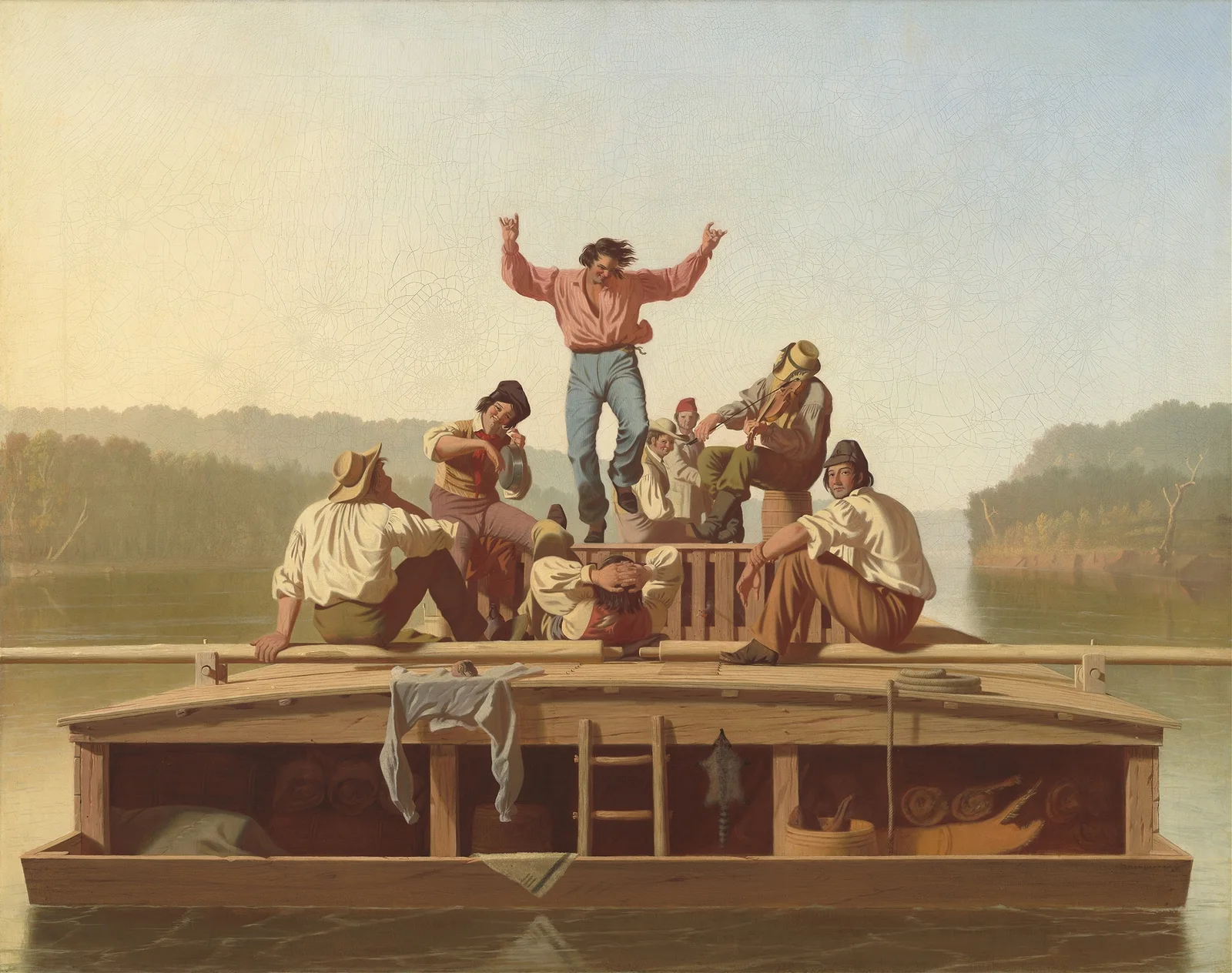 The Jolly Flatboatmen av George Caleb Bingham