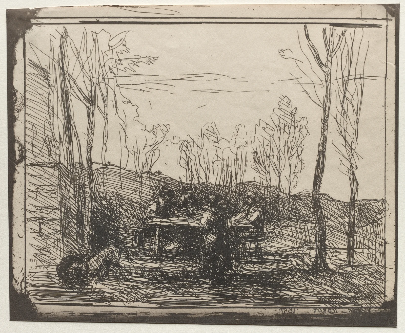 Breakfast in a Glade av Jean-Baptiste-Camille Corot