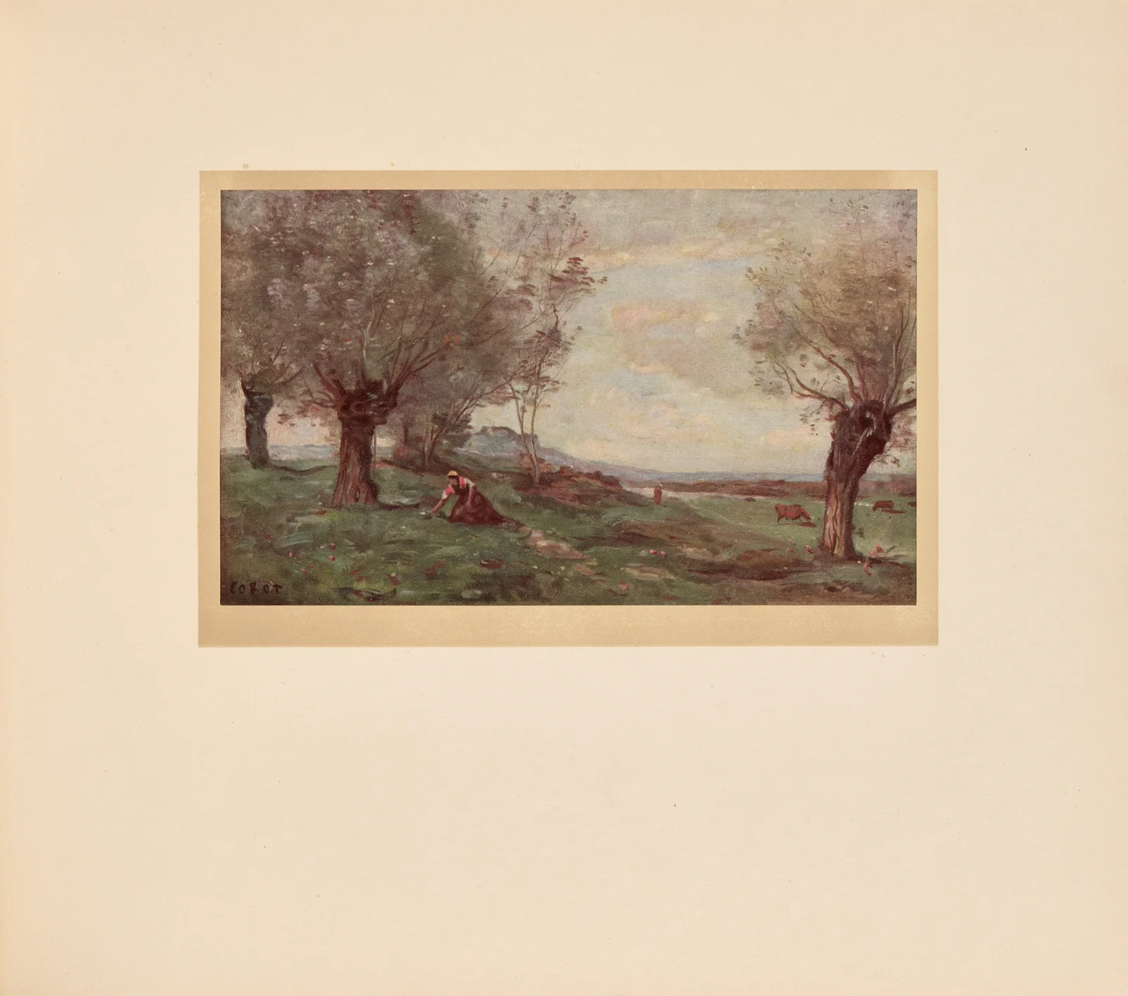 Cueillette de Primevères av Jean-Baptiste-Camille Corot