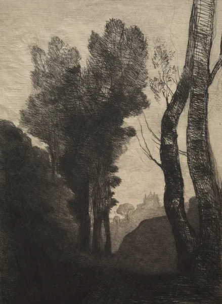 Environs of Rome av Jean-Baptiste-Camille Corot