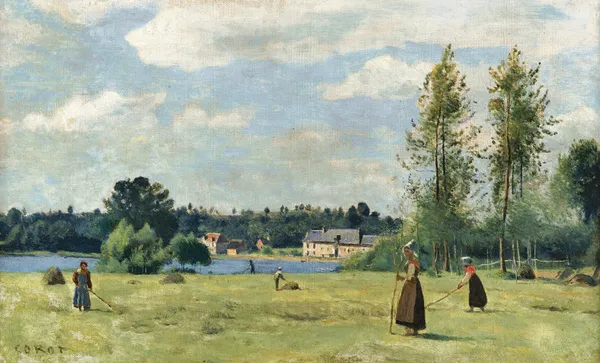 Faneuses À Ville D’avray av Jean-Baptiste-Camille Corot