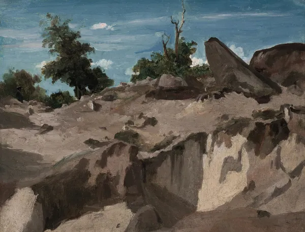 Forêt de Fontainebleau – Au plateau brûlé av Jean-Baptiste-Camille Corot
