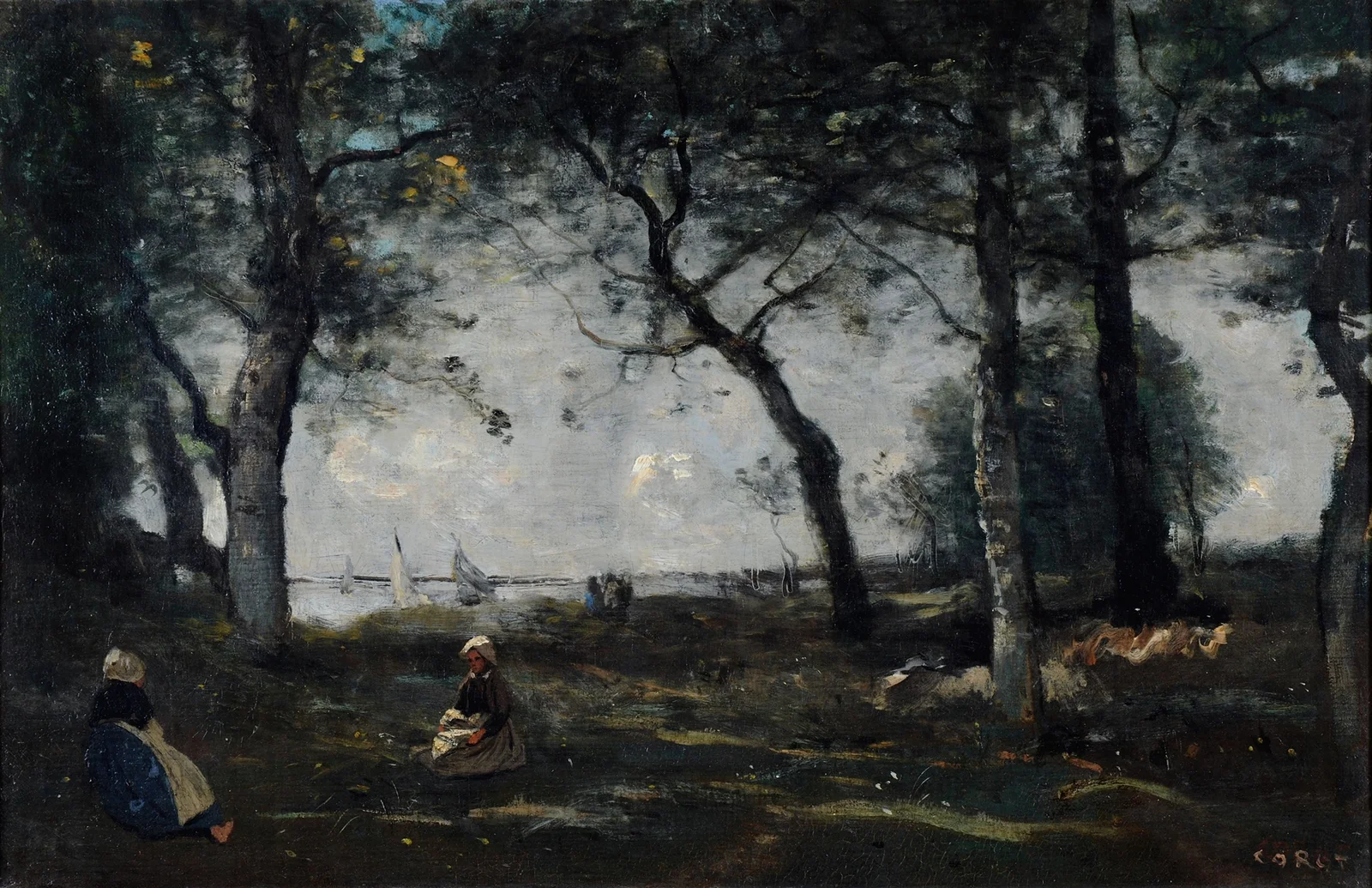 Honfleur av Jean-Baptiste-Camille Corot