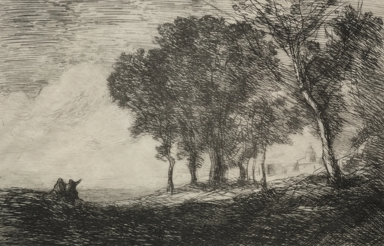 Italian Landscape, 1865 av Jean-Baptiste-Camille Corot