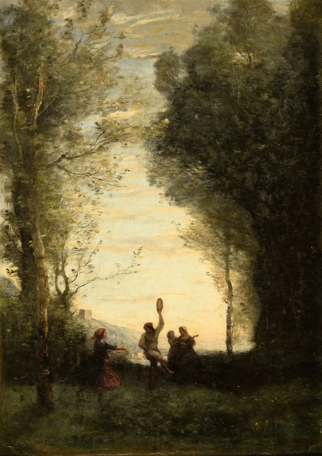 La Danse italienne av Jean-Baptiste-Camille Corot