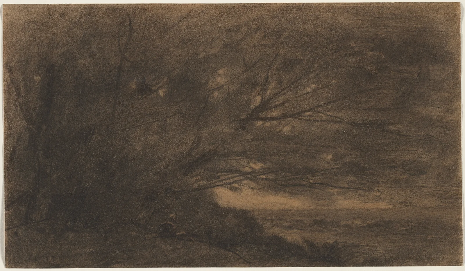 Landscape (The Large Tree) av Jean-Baptiste-Camille Corot