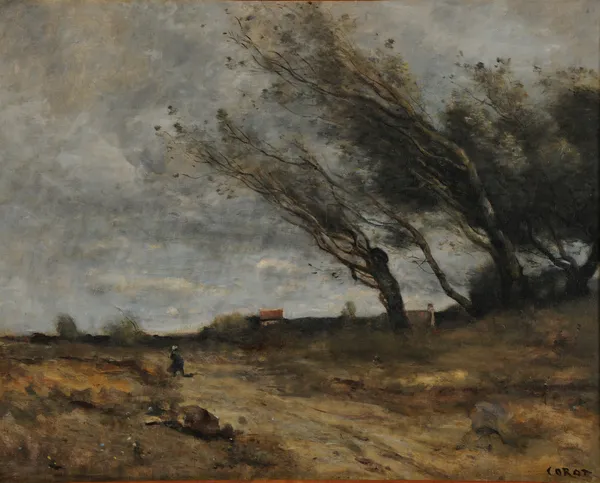 Le Coup de vent av Jean-Baptiste-Camille Corot