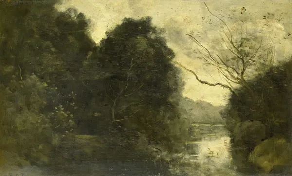Pond in the Woods av Jean-Baptiste-Camille Corot