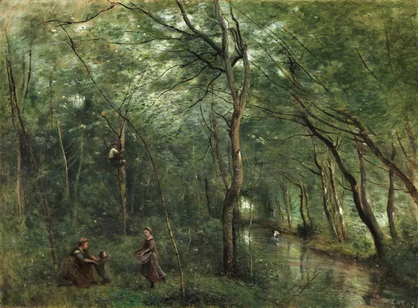 The Eel Gatherers av Jean-Baptiste-Camille Corot