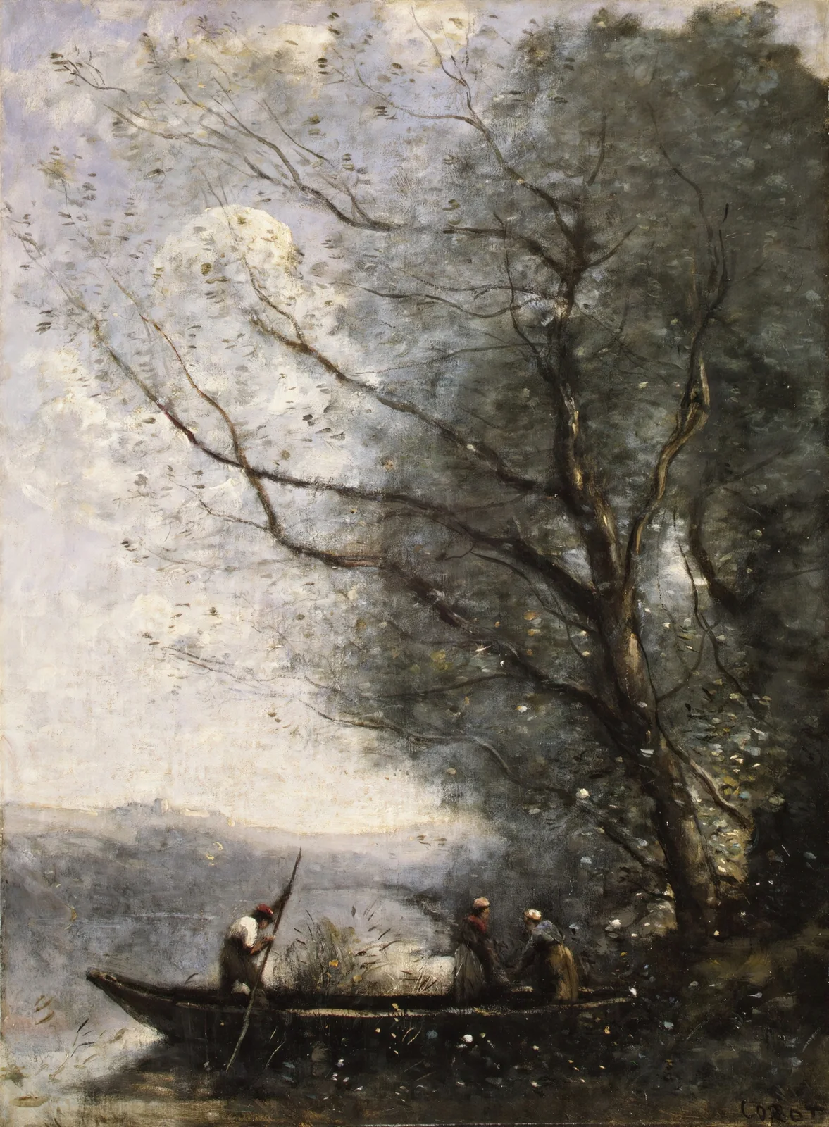 The Ferryman av Jean-Baptiste-Camille Corot