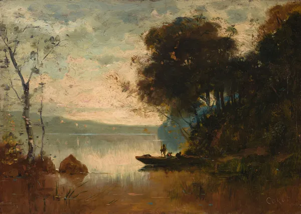 The Memory of Riva av Jean-Baptiste-Camille Corot