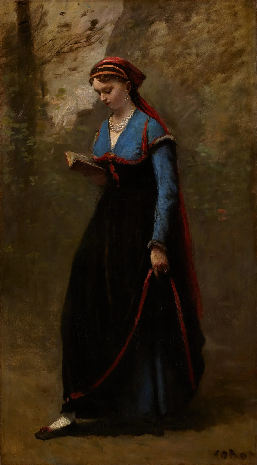 The Reader av Jean-Baptiste-Camille Corot