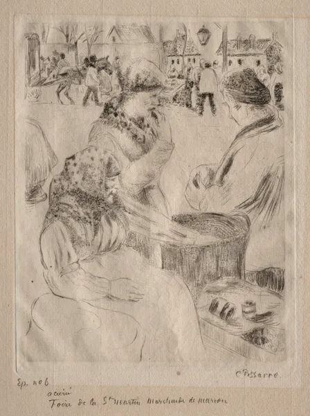 Chestnut Vendor av Camille Pissarro