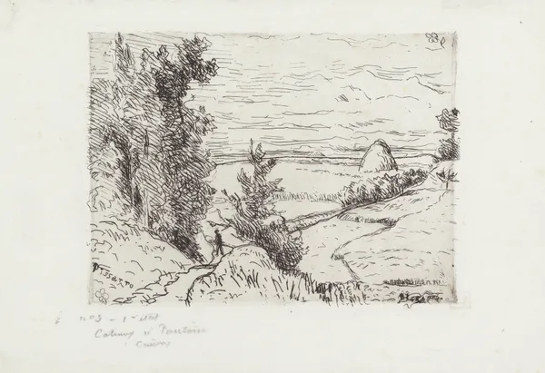 Coteaux à Pontoise av Camille Pissarro