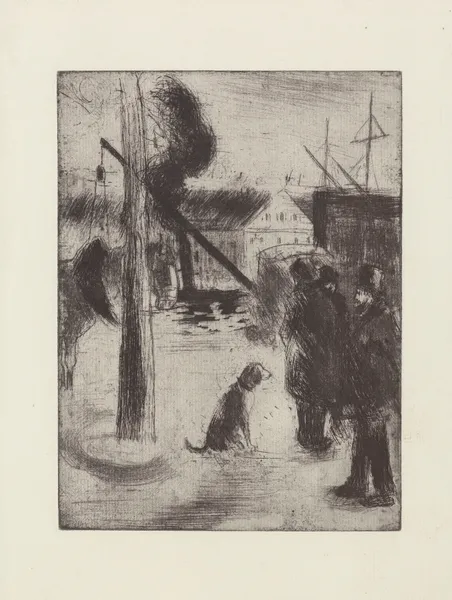 Cours Boieldieu, Rouen av Camille Pissarro